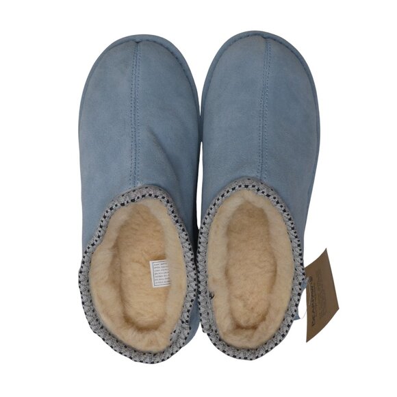 BearPaw Tabitha Tourmaline Blue Suede Wool Platform Clog Slippers NWT Womens 10 - Picture 7 of 16